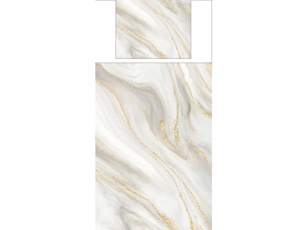 Povlečení s potiskem Rose mramor