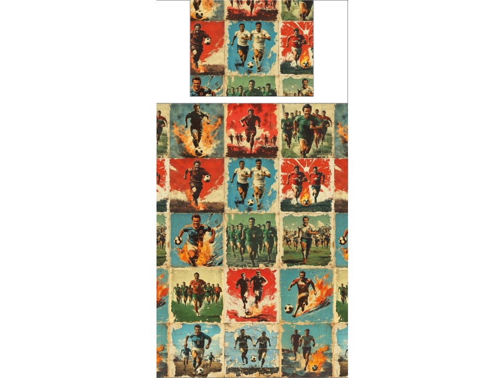 Povlečení s potiskem Retro fotbal