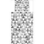Povlečení s potiskem Šedé trojúhelníky