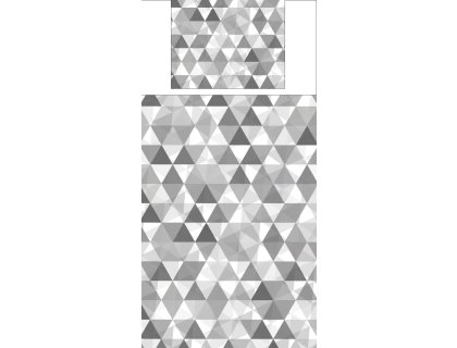 Povlečení s potiskem Šedé trojúhelníky