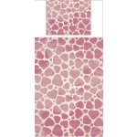 Povlečení s potiskem Starorůžová srdíčka