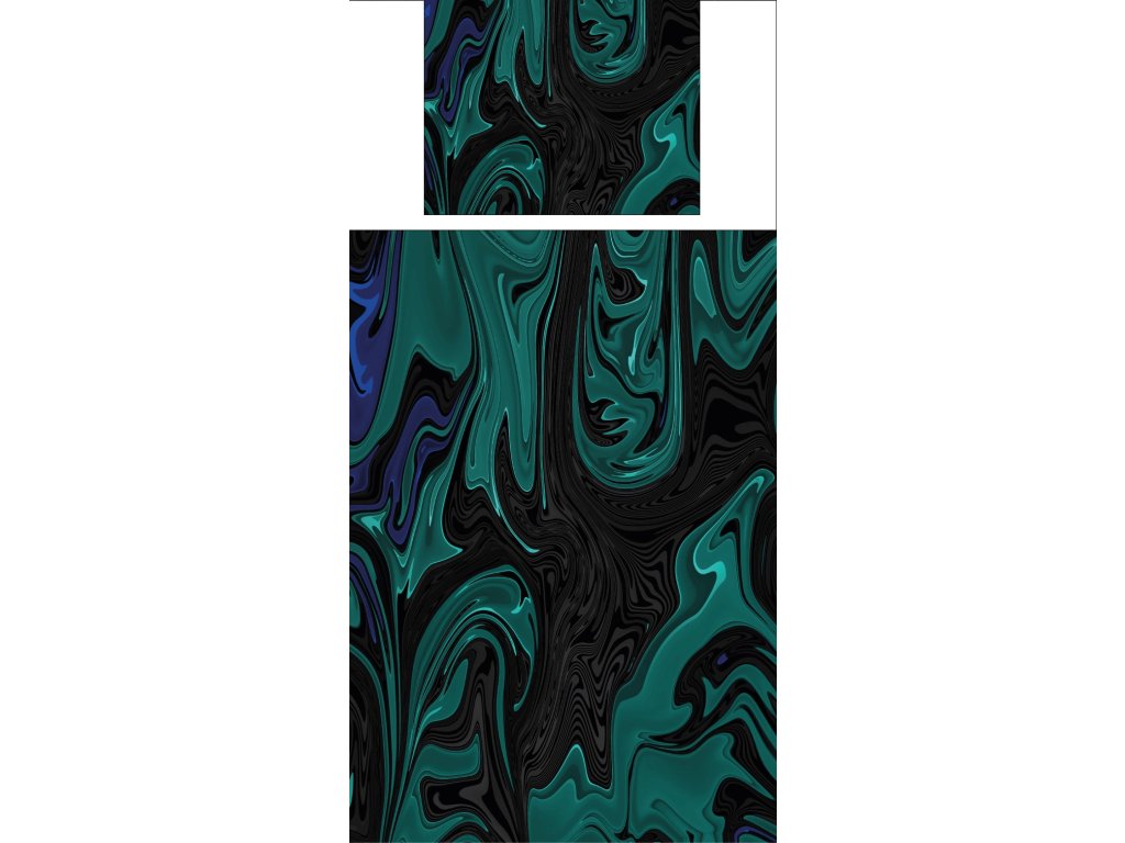 Povlečení s potiskem Temný zelený mramor