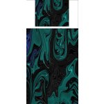 Povlečení s potiskem Temný zelený mramor