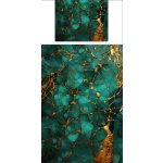 Povlečení s potiskem Zelenozlatý mramor