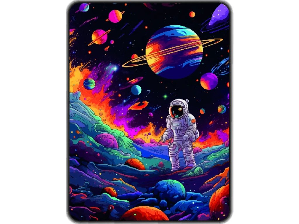 Přikrývka s potiskem Barevný Vesmír