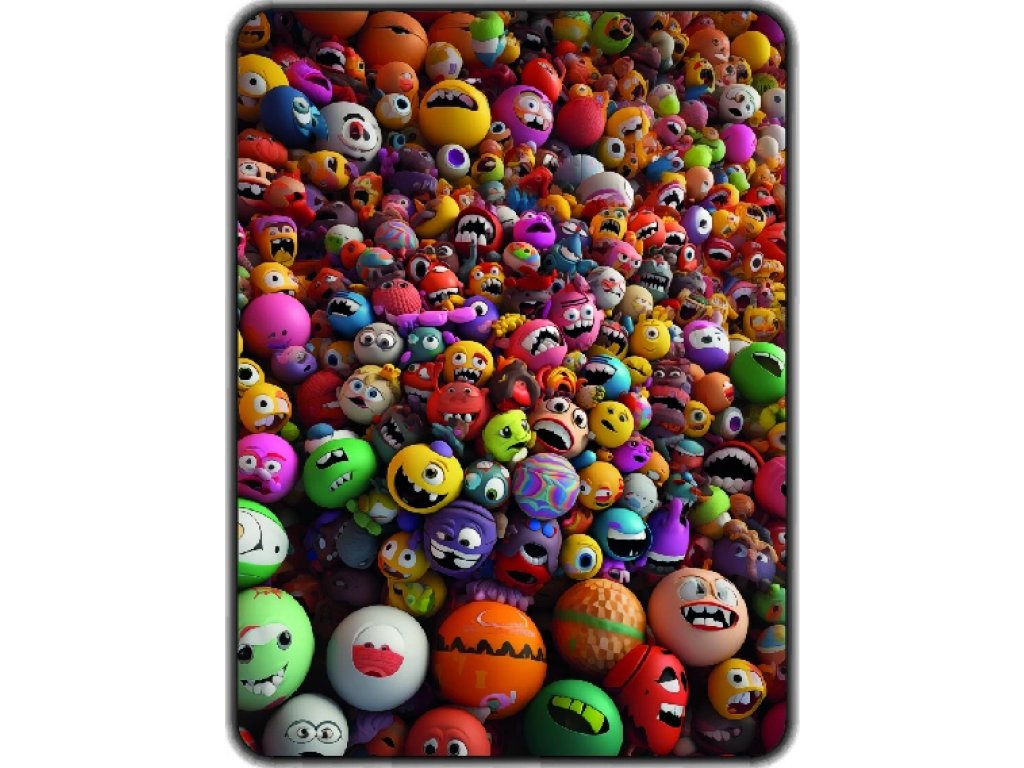 Přikrývka s potiskem Crazy Emoji