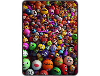 Přikrývka s potiskem Crazy Emoji