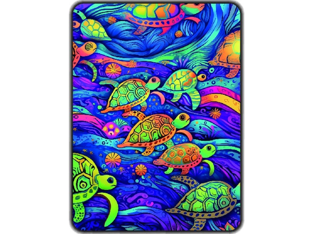 Přikrývka s potiskem Duhové želvy