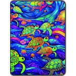 Přikrývka s potiskem Duhové želvy