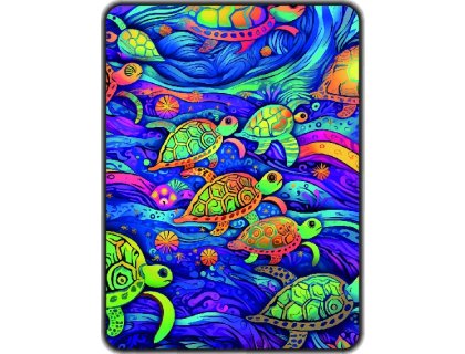 Přikrývka s potiskem Duhové želvy