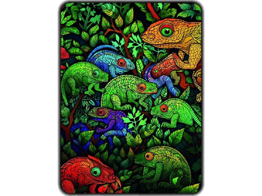 Přikrývka s potiskem Duhový Chameleoni