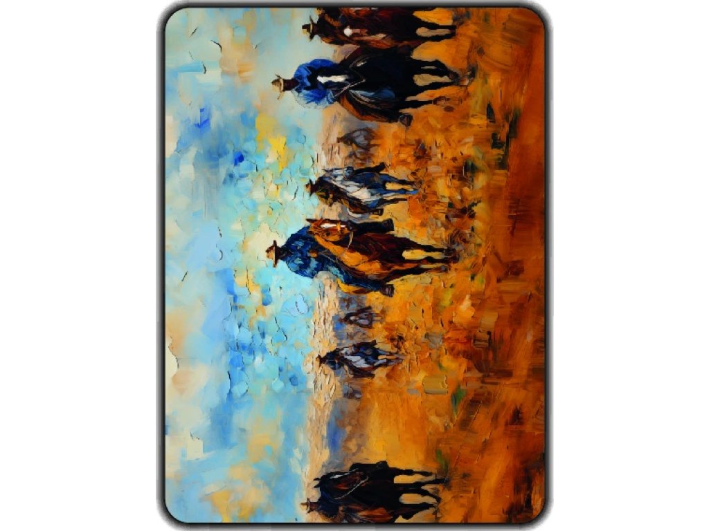 Přikrývka s potiskem Jezdci ala Gogh