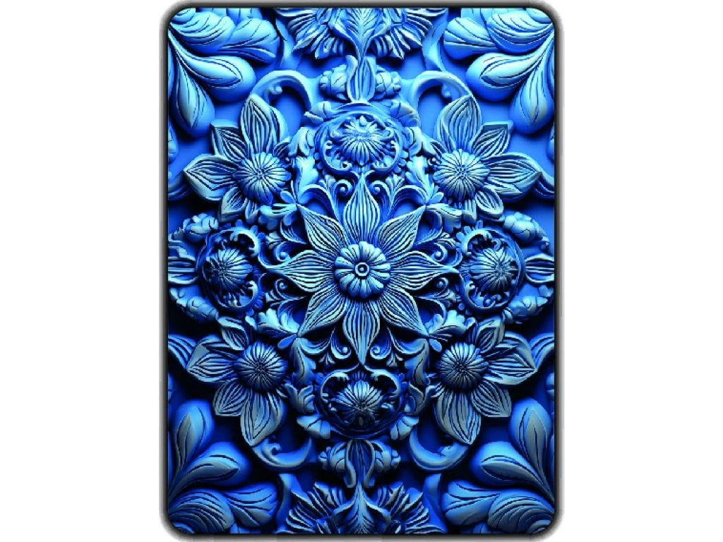 Přikrývka s potiskem Modrá dlaždice