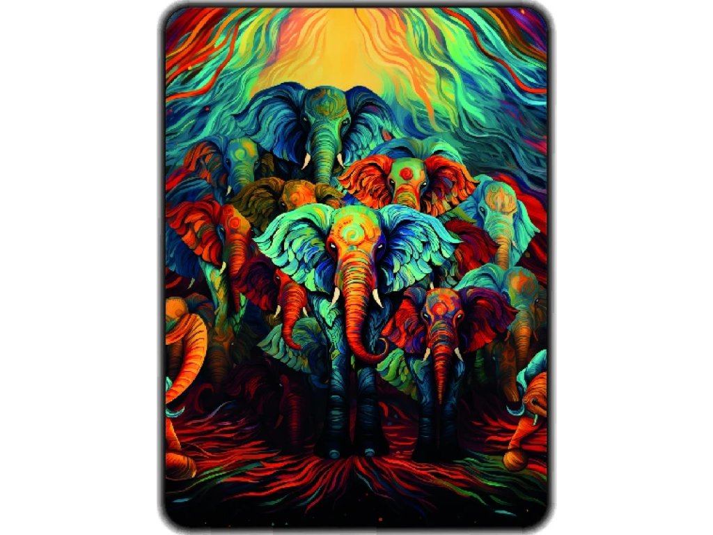 Přikrývka s potiskem Mystičtí sloni