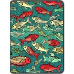 Přikrývka s potiskem Rybí tapeta