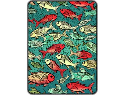 Přikrývka s potiskem Rybí tapeta