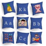 Sada polštářků s potiskem Výukový Slabikář 32 Ks