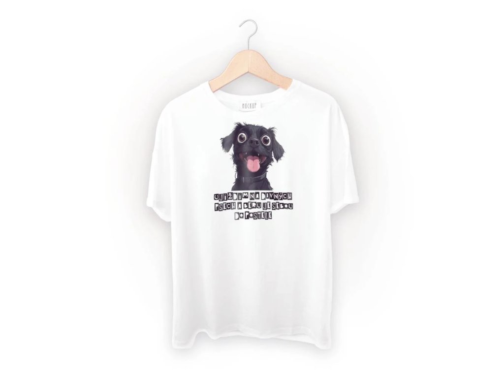 Spací triko s potiskem Divnej pes 1