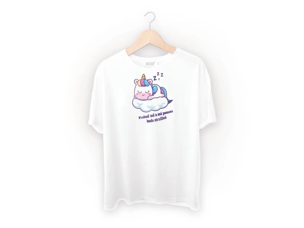 Spací triko s potiskem Jednorožec