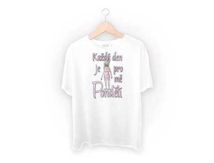 Spací triko s potiskem Každý den je Pondělí