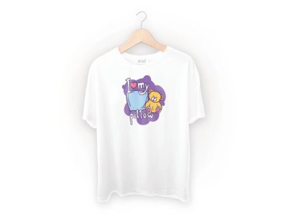 Spací triko s potiskem Miluju svůj polštář