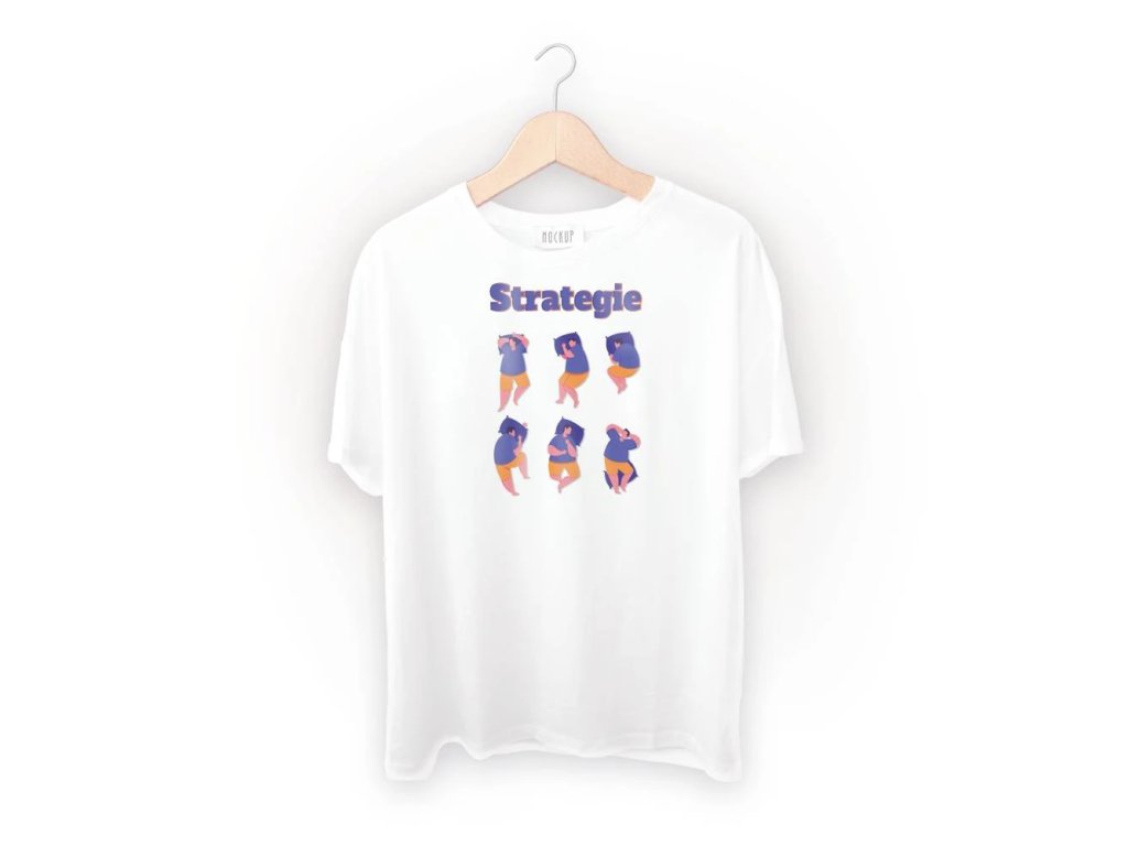 Spací triko s potiskem Moje Strategie