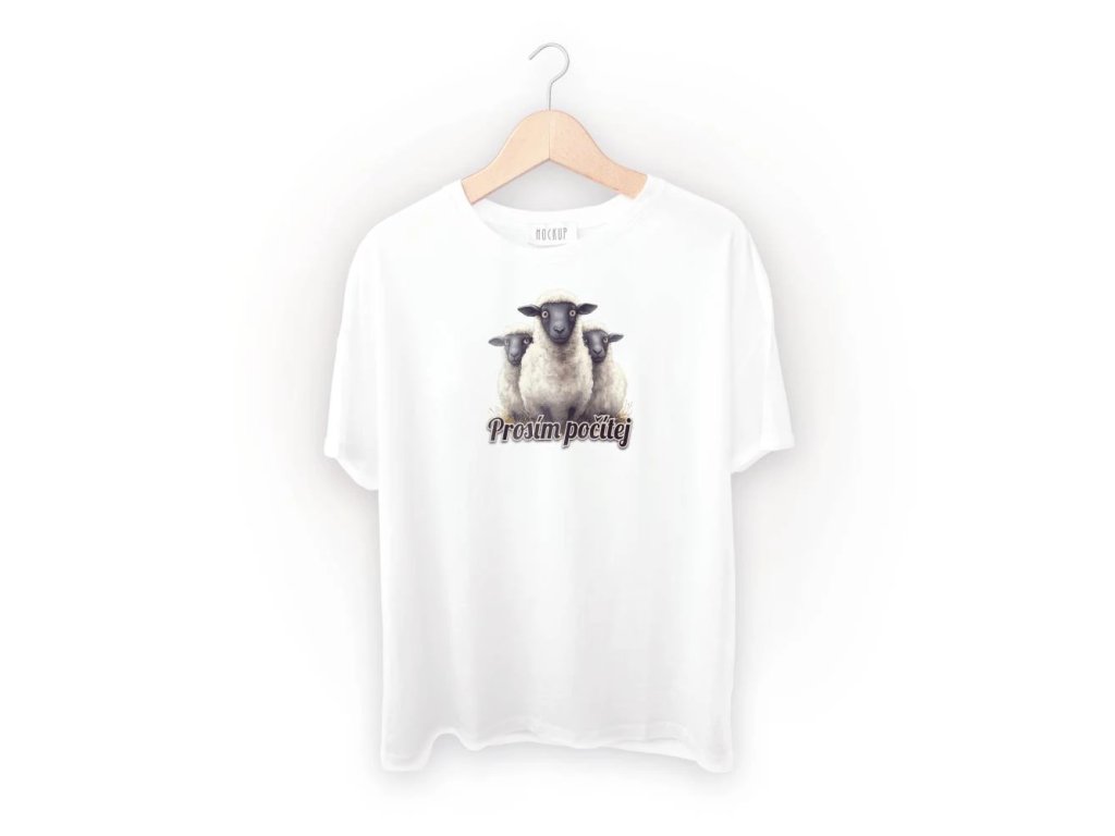 Spací triko s potiskem Počítej prosím