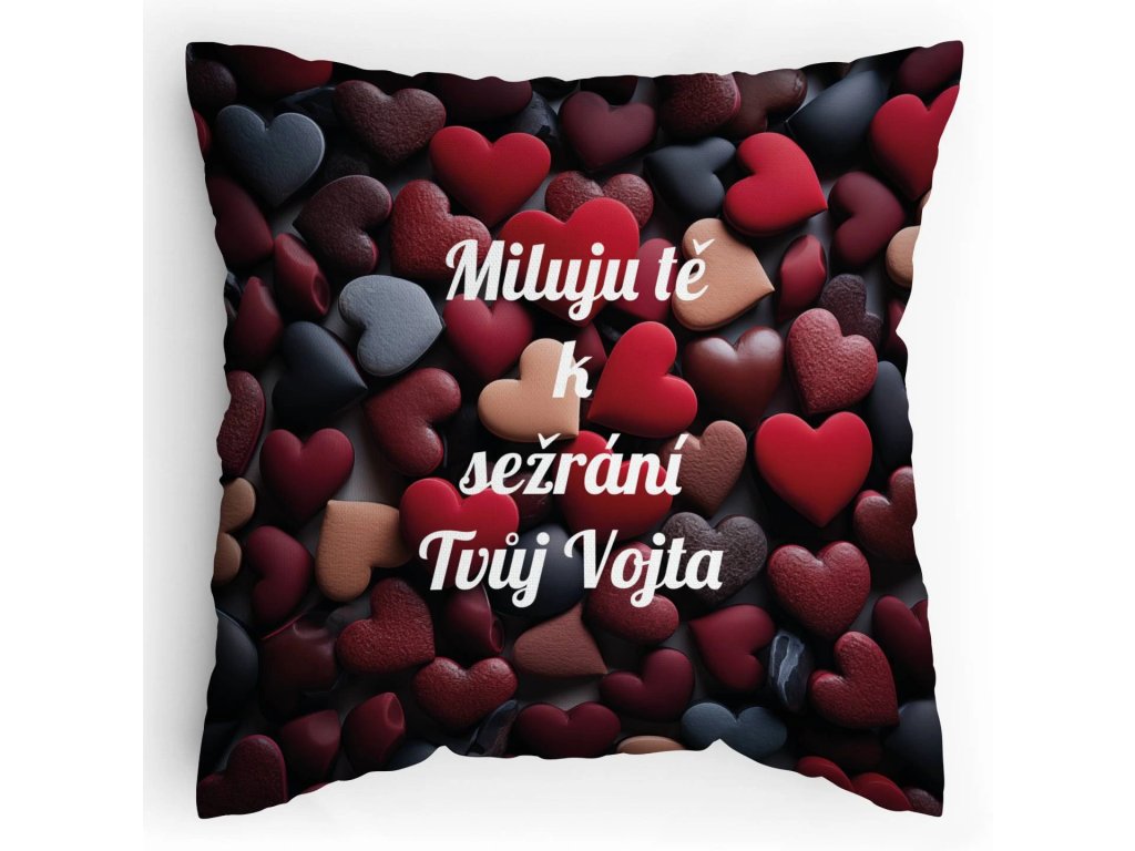 Zamilovaný polštářek s vlastním textem