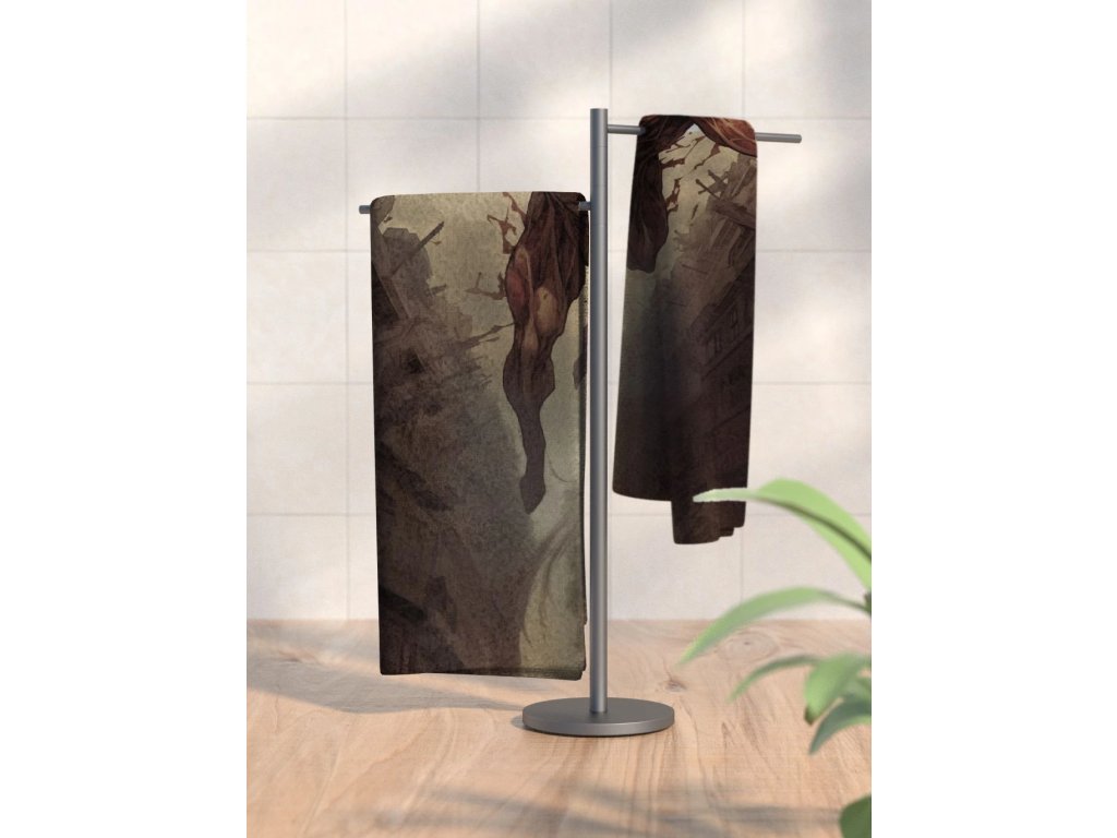 Ručník s potiskem Gigant Tobigeri styl AoT