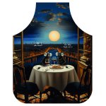 Zástěra s potiskem Mouchy na večeři