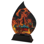 Barevná akrylátová trofej ruční zápřahová stříkačka ACFIREM2