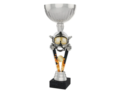 Barevná akrylátová trofej s držákem v motivu hasičské helmy ACUPSILVM51