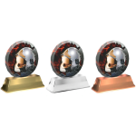 Barevná akrylátová trofej s hasičskou helmou a ohněm ACE0003M40