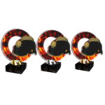 Barevná akrylátová trofej s hasičskou helmou a ohněm ACL2101M40