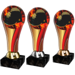 Barevná akrylátová trofej s hasičskou helmou ACL2100M44