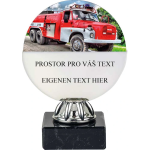 Barevná akrylátová trofej s hasičským autem a vlastním textem ACL6NM17