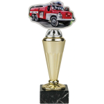 Barevná akrylátová trofej s hasičským autem ABT0001M28