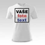 Bílé tričko s vlastním potiskem