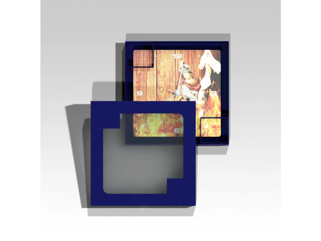 Čtvercové hasičské hodiny Florian