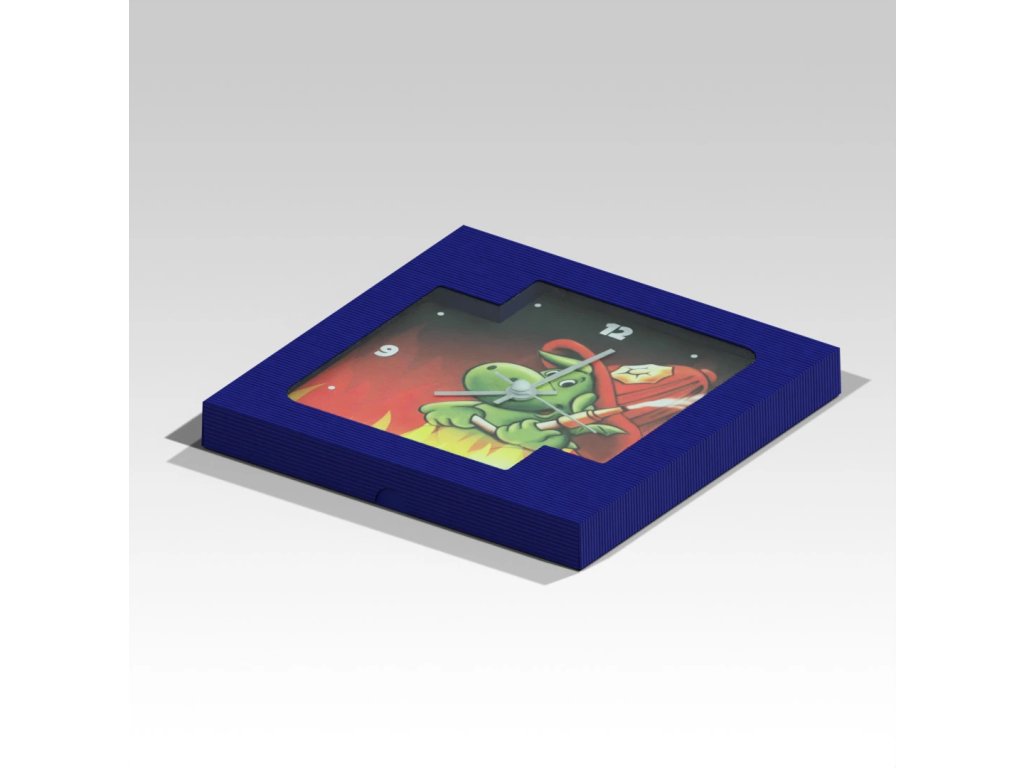 Čtvercové hasičské hodiny Soptík