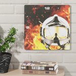 Čtvercové hasičské hodiny Helma