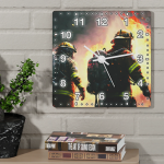 Čtvercové hasičské hodiny Zásah 2