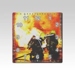 Čtvercové hasičské hodiny Zásah 3