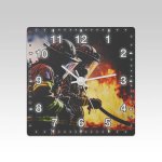 Čtvercové hasičské hodiny Zásah 5