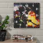 Čtvercové hasičské hodiny Zásah 5