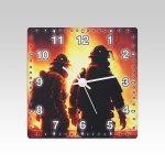 Čtvercové hasičské hodiny Zásah 6