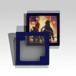 Čtvercové hasičské hodiny Zásah 6