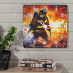 Čtvercové hasičské hodiny Zásah 7