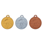 Dětská hasičská medaile s ohněm o 40 mm a závěsným uchem 22400