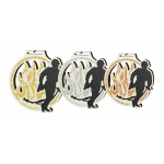 Dřevěná hasičská medaile 90 mm s hasičem MDAW004M15